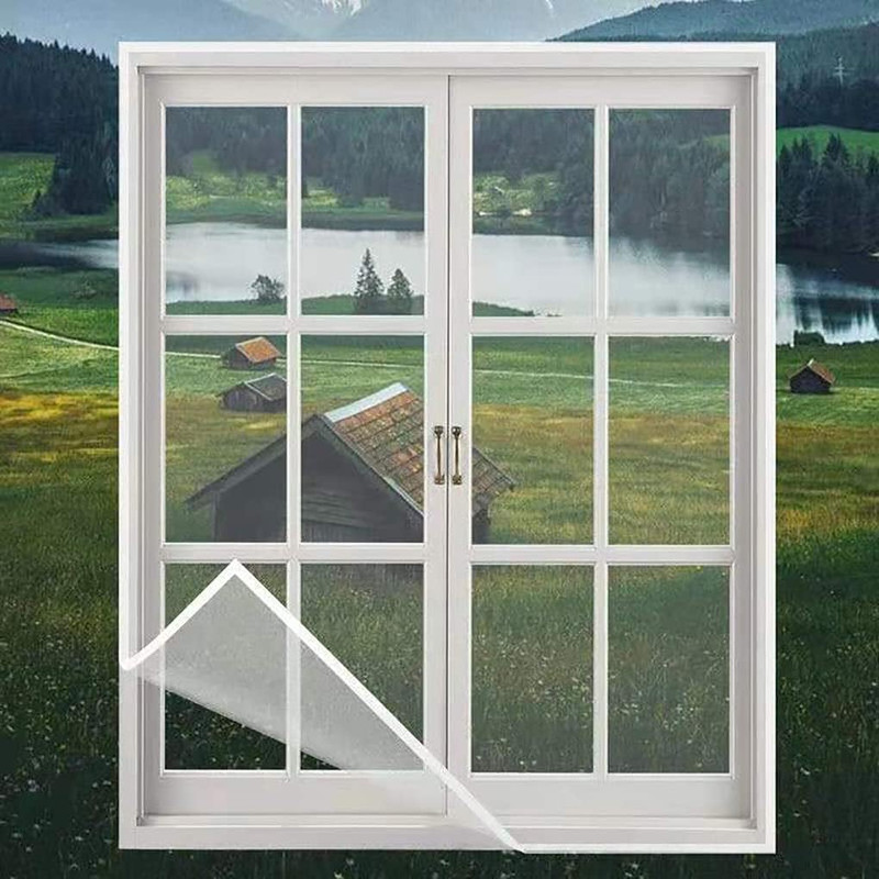 White MosquitoProof Window  Door Screen Customizable Insect Netting For Summer Ventilation 6