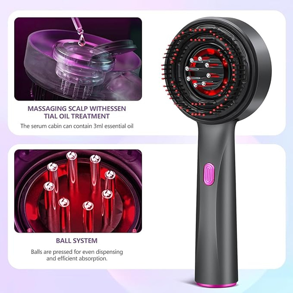 Electric Scalp Massage Comb With Red Light Therapy  Hair Growth Stimulator  Oil Applicator For Anti 1