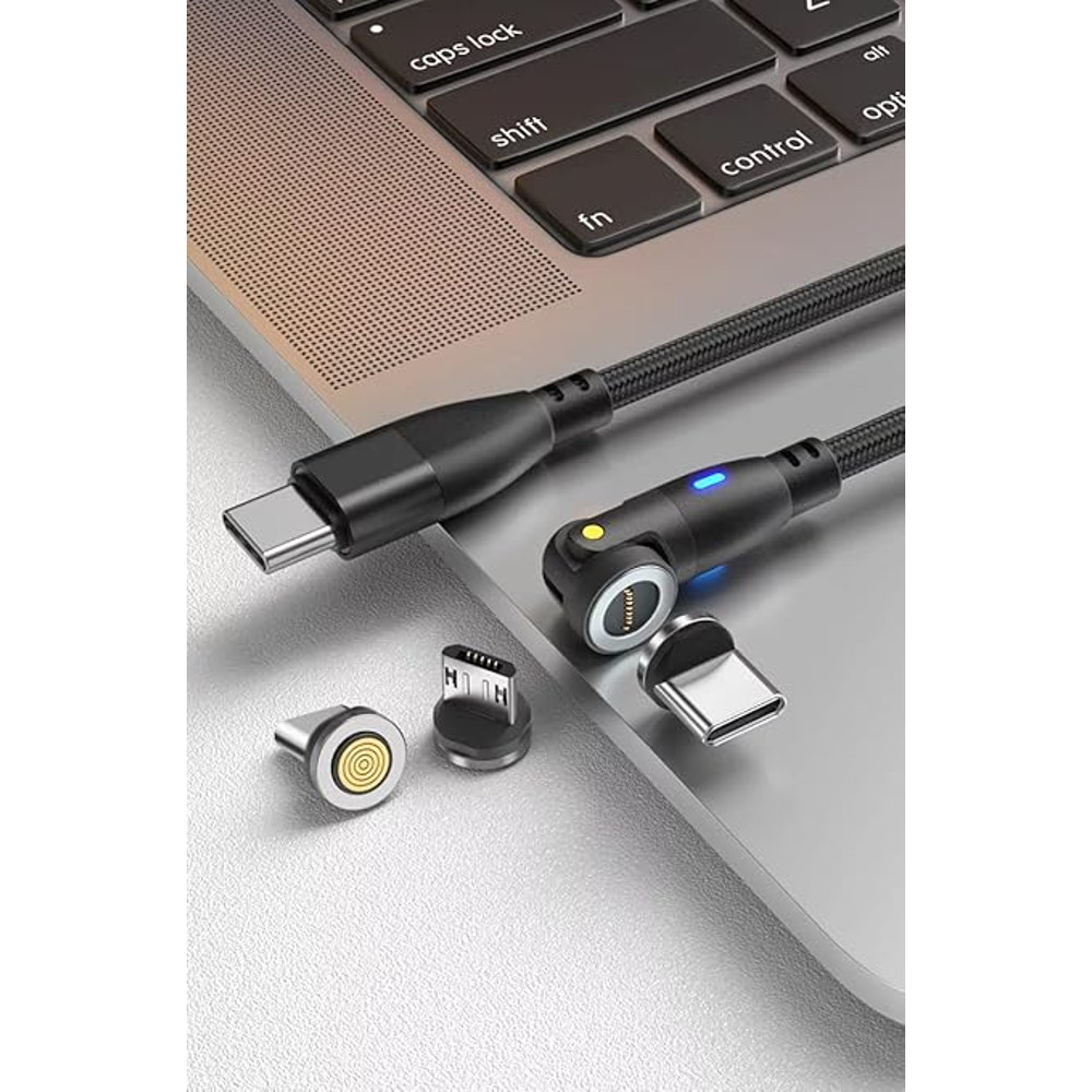 AUFU 100W Magnetic USB Charging Cable  5A Fast Charge TypeC  Micro USB Magnet Cable For IPhone Sams 6