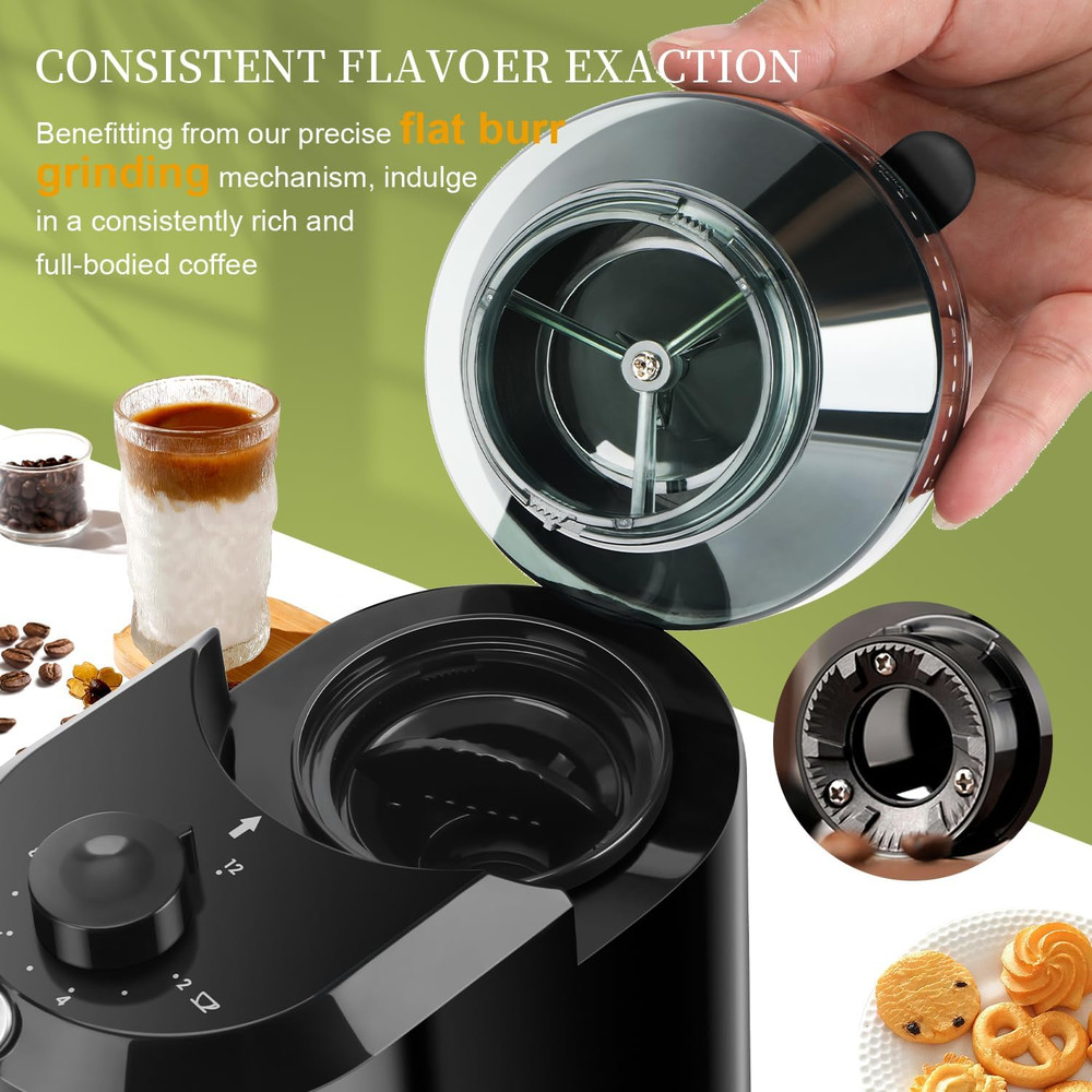 Wancle Electric Burr Coffee Grinder Conical Burr Mill With 28 Grind Settings For Espresso To Frenc 2