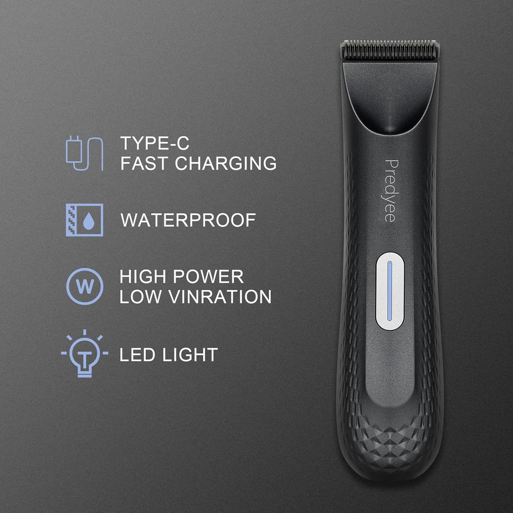 Electric Groin  Body Hair Trimmer For Men  Waterproof Groomer With Replaceable Ceramic Blade 0