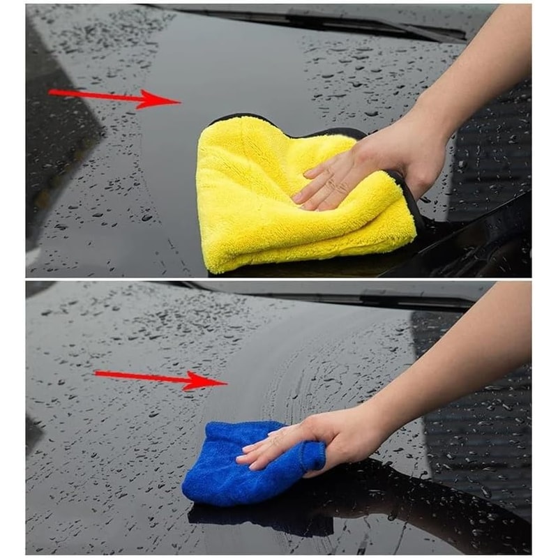 Thick Microfiber Car Cleaning Towels Ultra Soft Double Layer Drying Cloths 126pcs Set 3