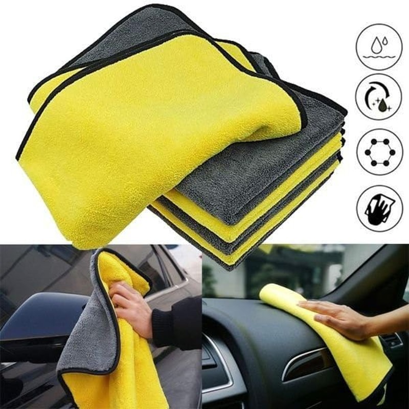 Thick Microfiber Car Cleaning Towels Ultra Soft Double Layer Drying Cloths 126pcs Set 6