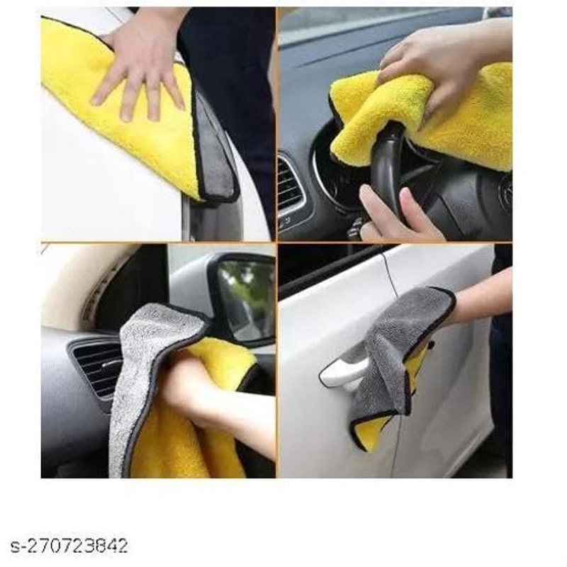 Thick Microfiber Car Cleaning Towels Ultra Soft Double Layer Drying Cloths 126pcs Set 5