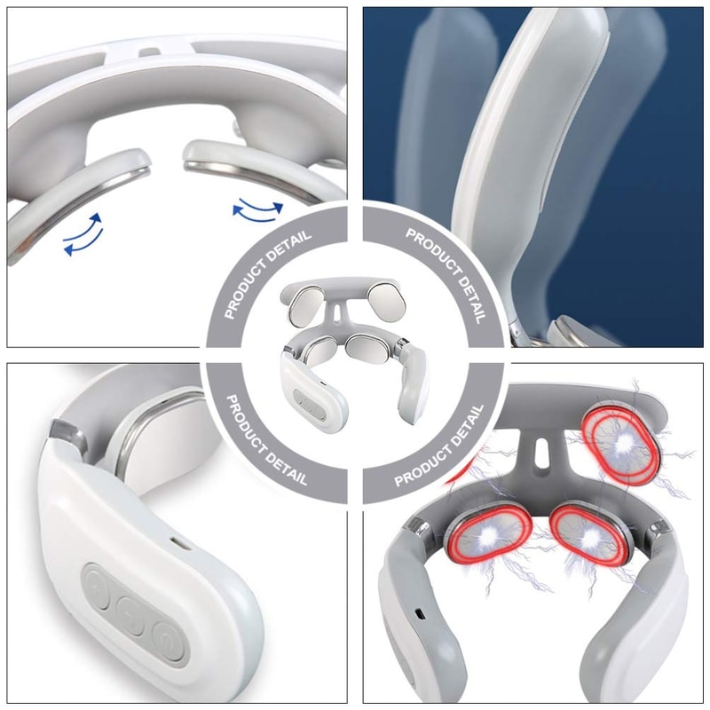 4D Neck Massage Machine With Heat Cervical Spine Massager With Vibration Hot Compress Breathing L 4