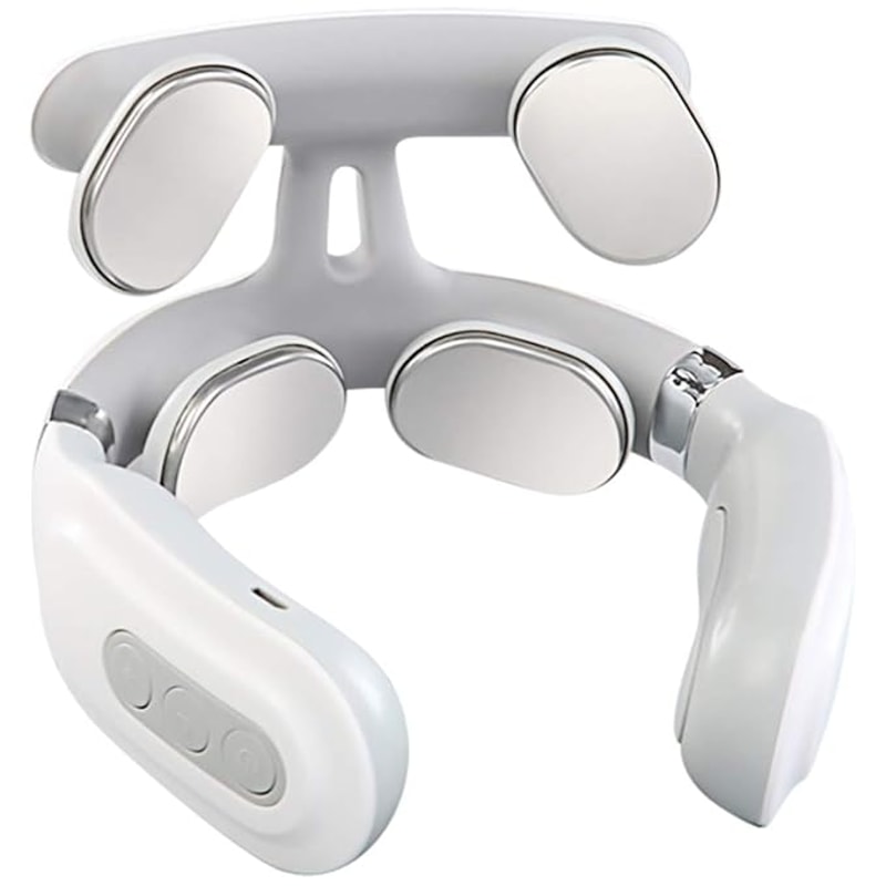 4D Neck Massage Machine With Heat Cervical Spine Massager With Vibration Hot Compress Breathing L 0
