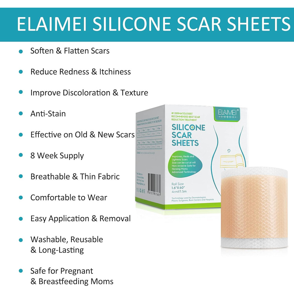 150cm SiliconTreatment E Scar Treatment Tape  Reusable Gel Patch For Acne Burn Surgical  Trauma Sca 3