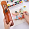 Travel Watercolor Brushes Round ExtraLong Synthetic Sable Pocket Brushes With Protective Handle Ca 4