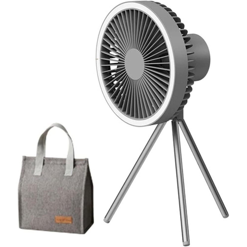 Portable Camping Fan With LED Power Bank 4000mAh10000mAh Rechargeable Wireless Fan For Desk Tent 6