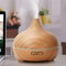 500ml Ultrasonic Essential Oil Diffuser Wood Grain Aroma Humidifier With Remote Control 7Color LE 3