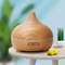 500ml Ultrasonic Essential Oil Diffuser  Wood Grain Aroma Humidifier With Remote Control  7Color LE 2