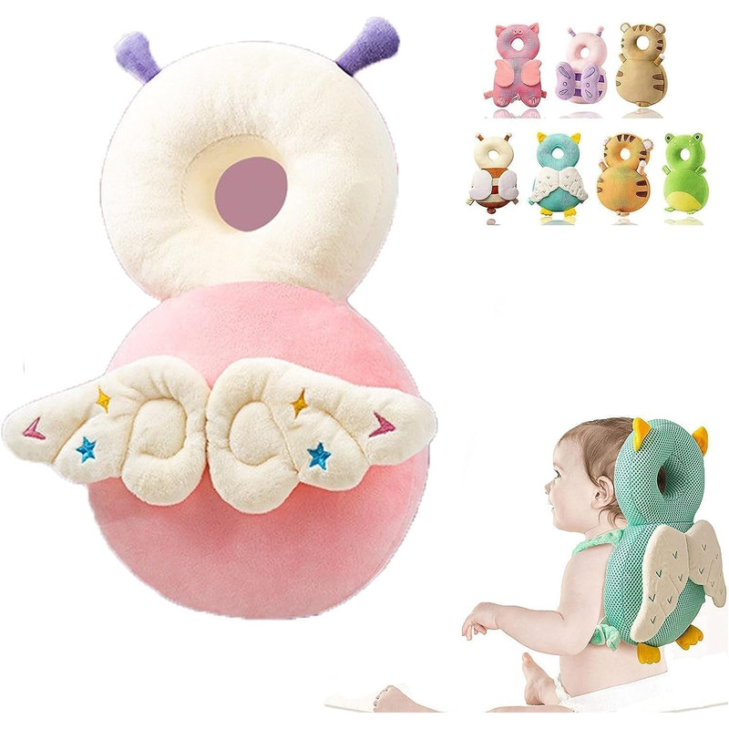 Toddler Baby Head Protector Pillow  Safety Cushion For 13T Infants With Cute Cartoon Wings Design 13
