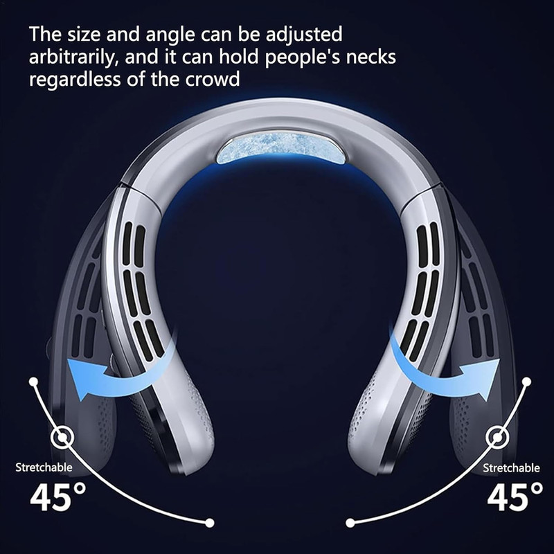 Xiaomi Bladeless Neck Fan  8000mAh Portable Rechargeable Hanging Fan With LED Display  Silent Airfl 3