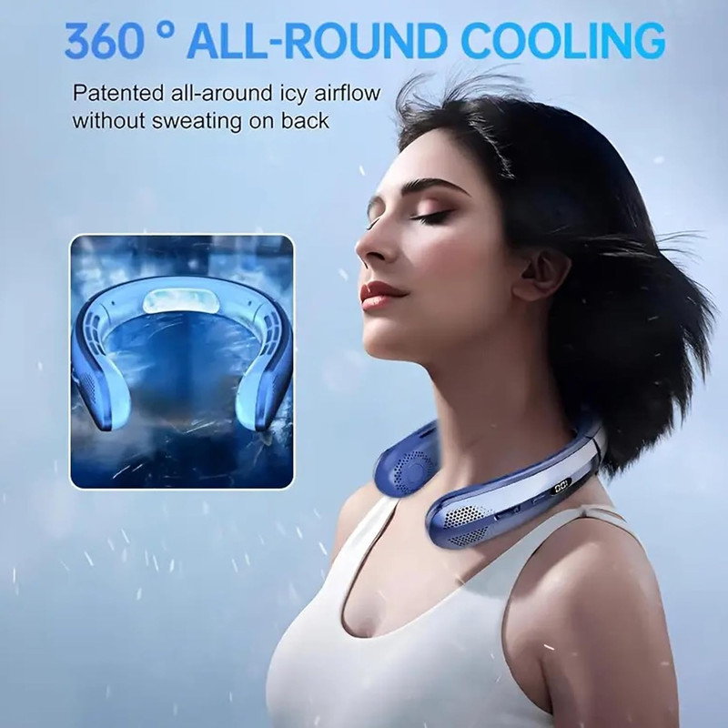 Xiaomi Bladeless Neck Fan  8000mAh Portable Rechargeable Hanging Fan With LED Display  Silent Airfl 6