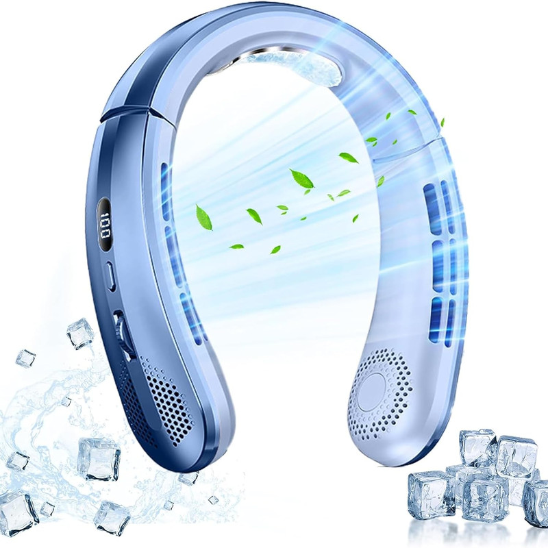 Xiaomi Bladeless Neck Fan  8000mAh Portable Rechargeable Hanging Fan With LED Display  Silent Airfl 12