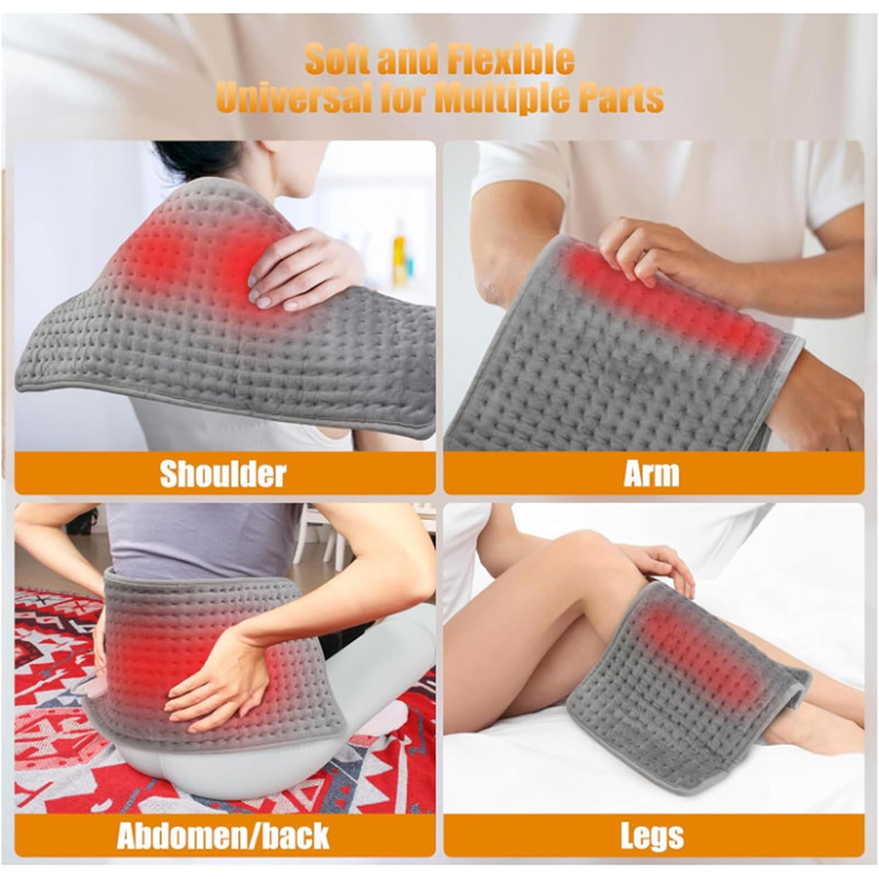 Electric Heating Pad Blanket  9Level Adjustable Heat With 4 Mode Timer For Neck Shoulder Back  Leg  6