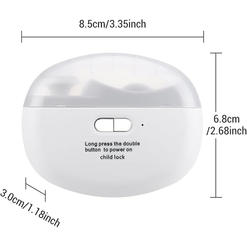 Electric Nail Clippers With LED Light Automatic Trimmer Polisher For Babies Adults Seniors 6