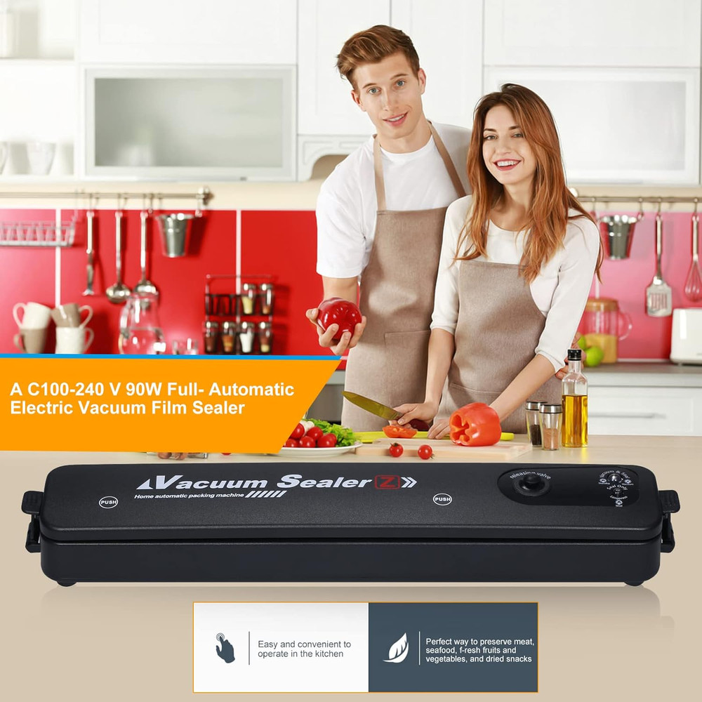Electric Vacuum Sealing Machine  2025 Black 220V110V Food Saver With Vacuum Bags For Home Food Stor 6