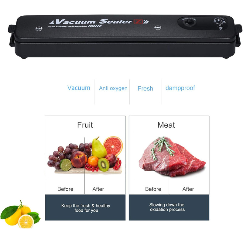 Electric Vacuum Sealing Machine  2025 Black 220V110V Food Saver With Vacuum Bags For Home Food Stor 10