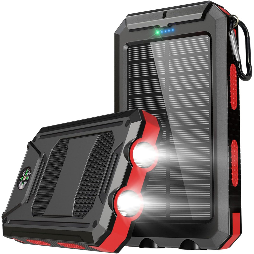 38800mAh Waterproof Solar Power Bank Dual USB Outdoor Mobile Charger For Camping  Travel 9