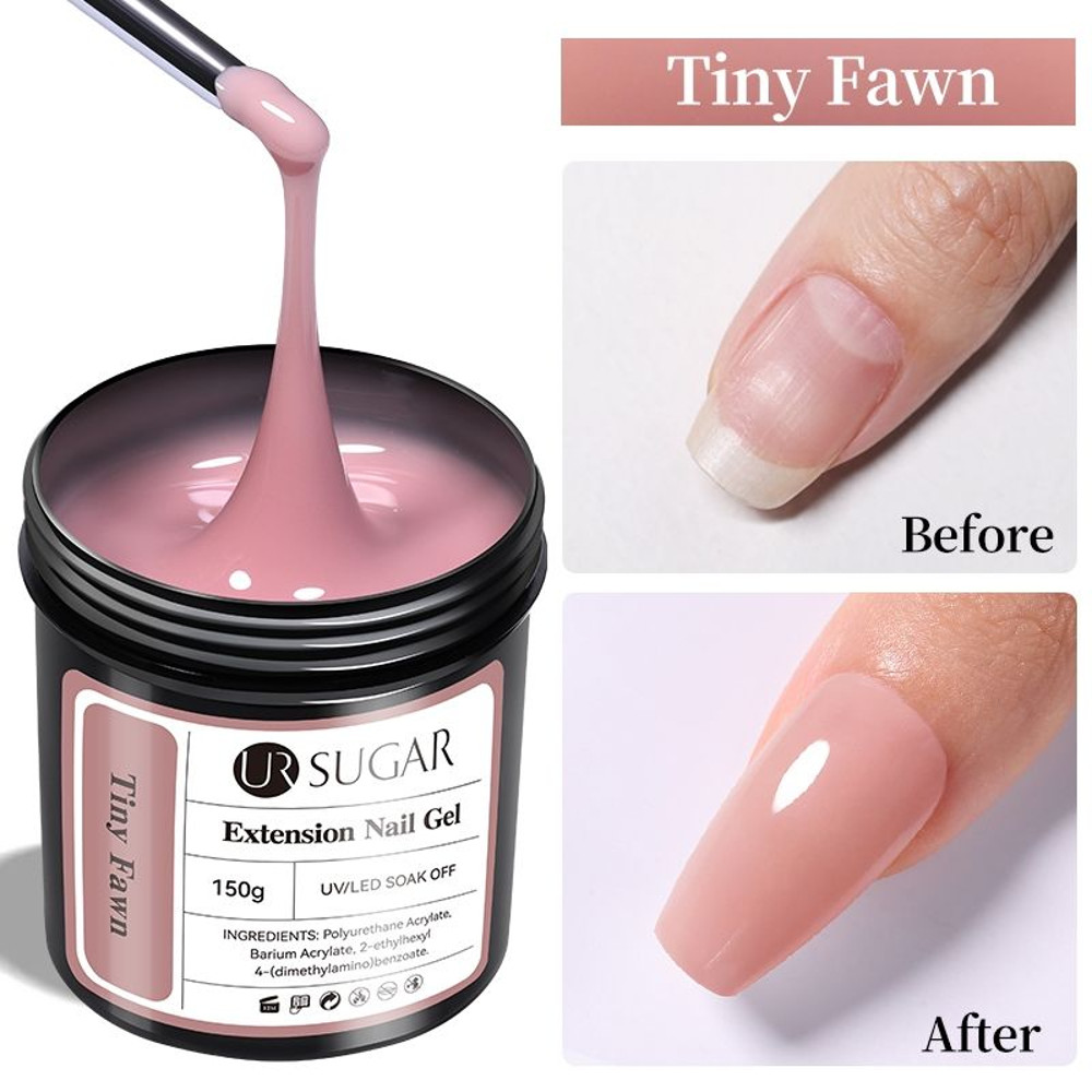 UR Sugar Deluxe Builder Gel Kit Nude  Clear Hard Extension Gel For Strong Salon Nails 0