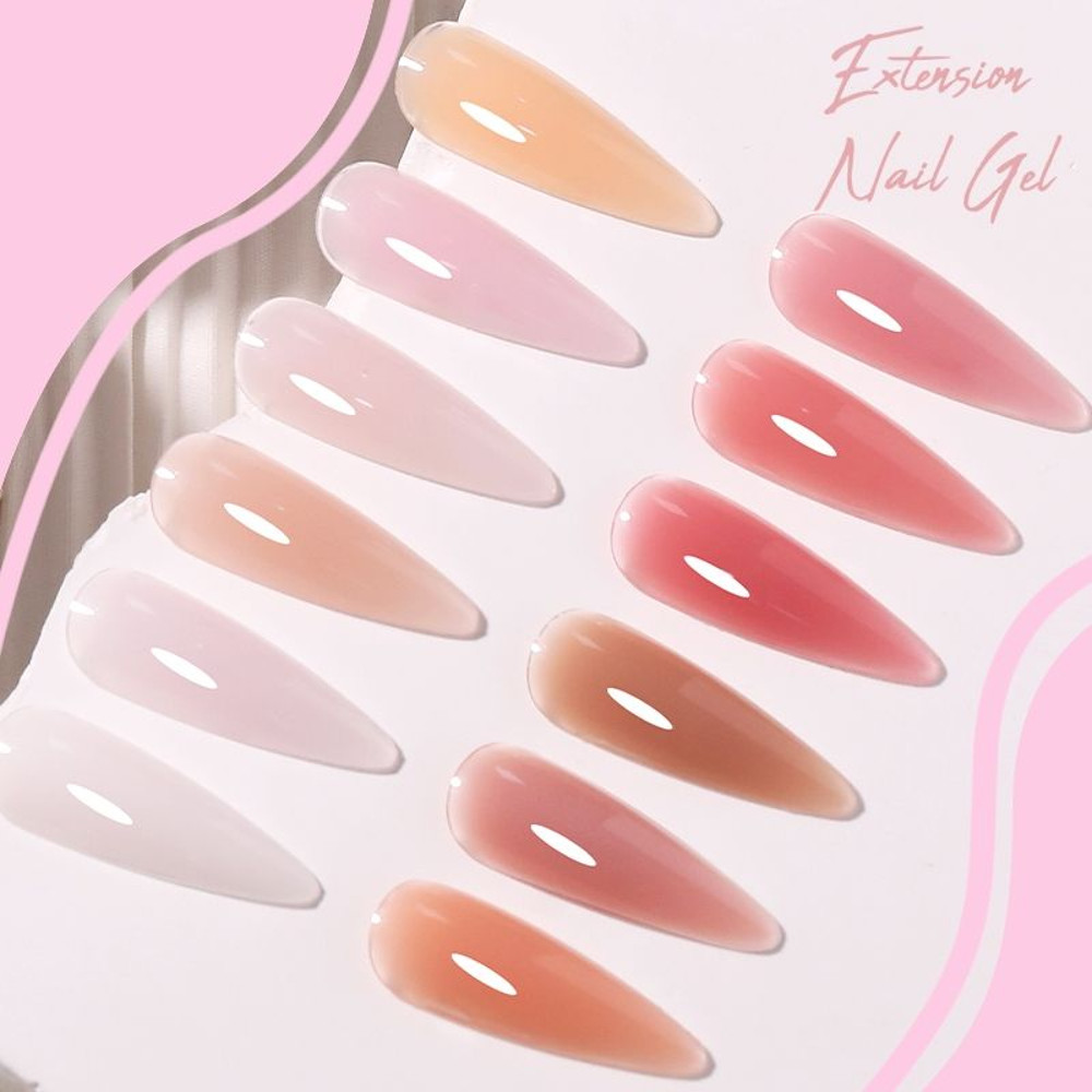 UR Sugar Deluxe Builder Gel Kit Nude  Clear Hard Extension Gel For Strong Salon Nails 1