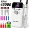 ProPower 45000RPM Rechargeable Electric Nail Drill Kit Portable Nail File Machine For Salon Quality 10