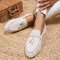 Lefu Womens Soft Leather Retro Lazy Step On Flats 0
