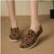 Lefu Womens Soft Leather Retro Lazy Step On Flats 14