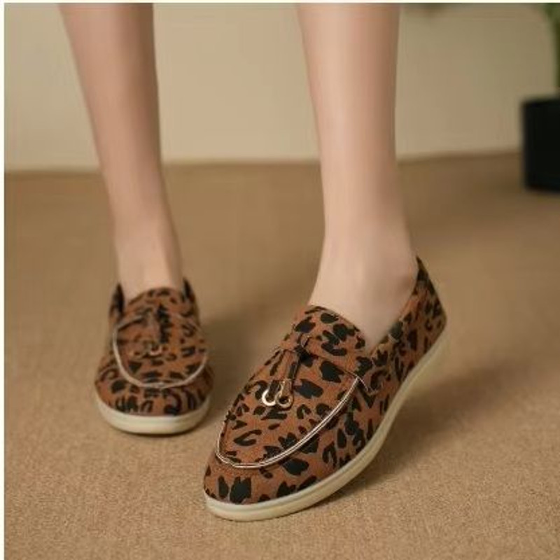 Lefu Womens Soft Leather Retro Lazy Step On Flats 14