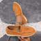Lefu Womens Soft Leather Retro Lazy Step On Flats 15