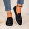 Lefu Womens Soft Leather Retro Lazy Step On Flats 8