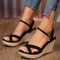 AquaRise Women Wedge Waterproof Platform Sandals 6