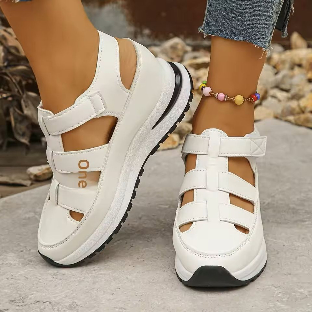 CareerEase Closed Toe Wedge Sandals 1
