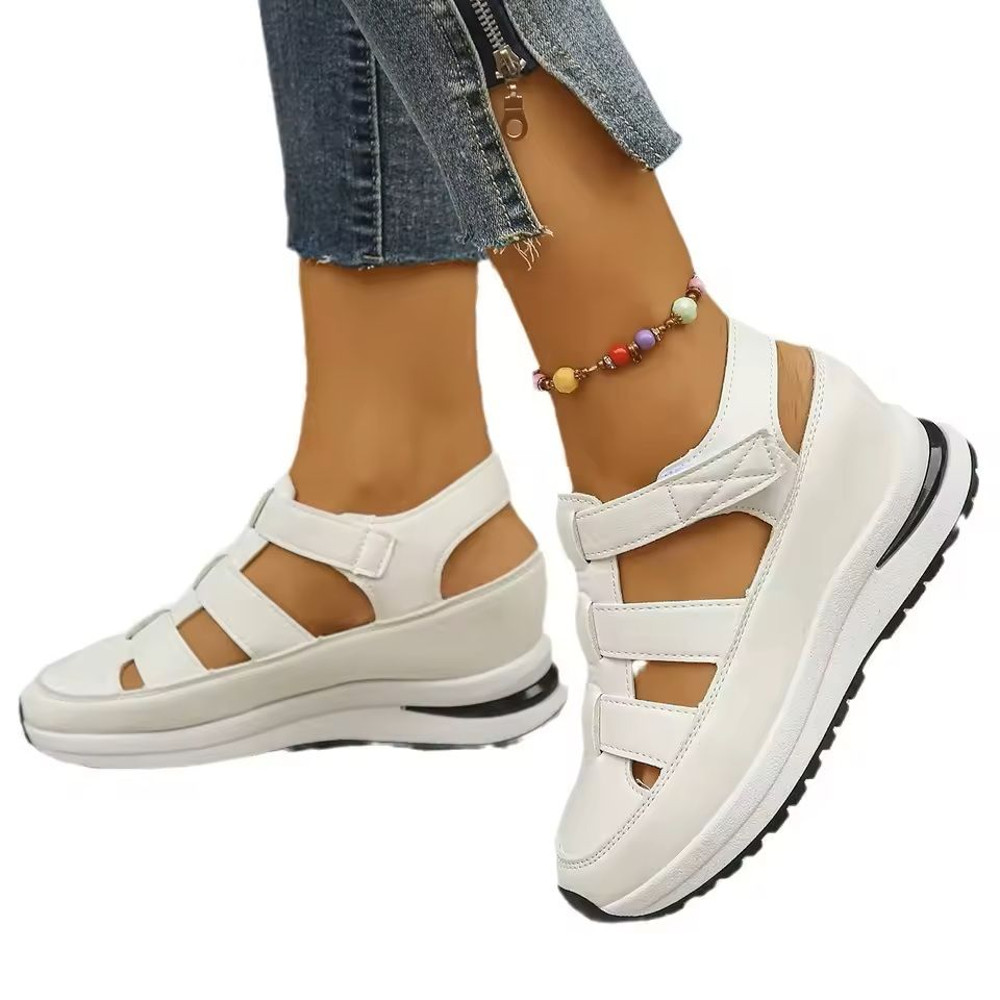 CareerEase Closed Toe Wedge Sandals 4