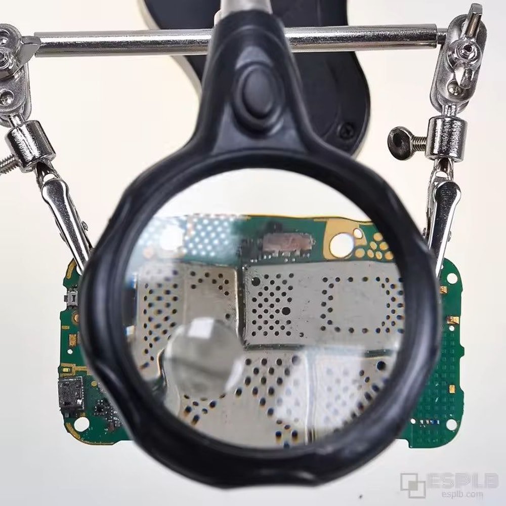 Helping Hands Soldering Magnifier Stand With 35X And 12X LED Clips 2