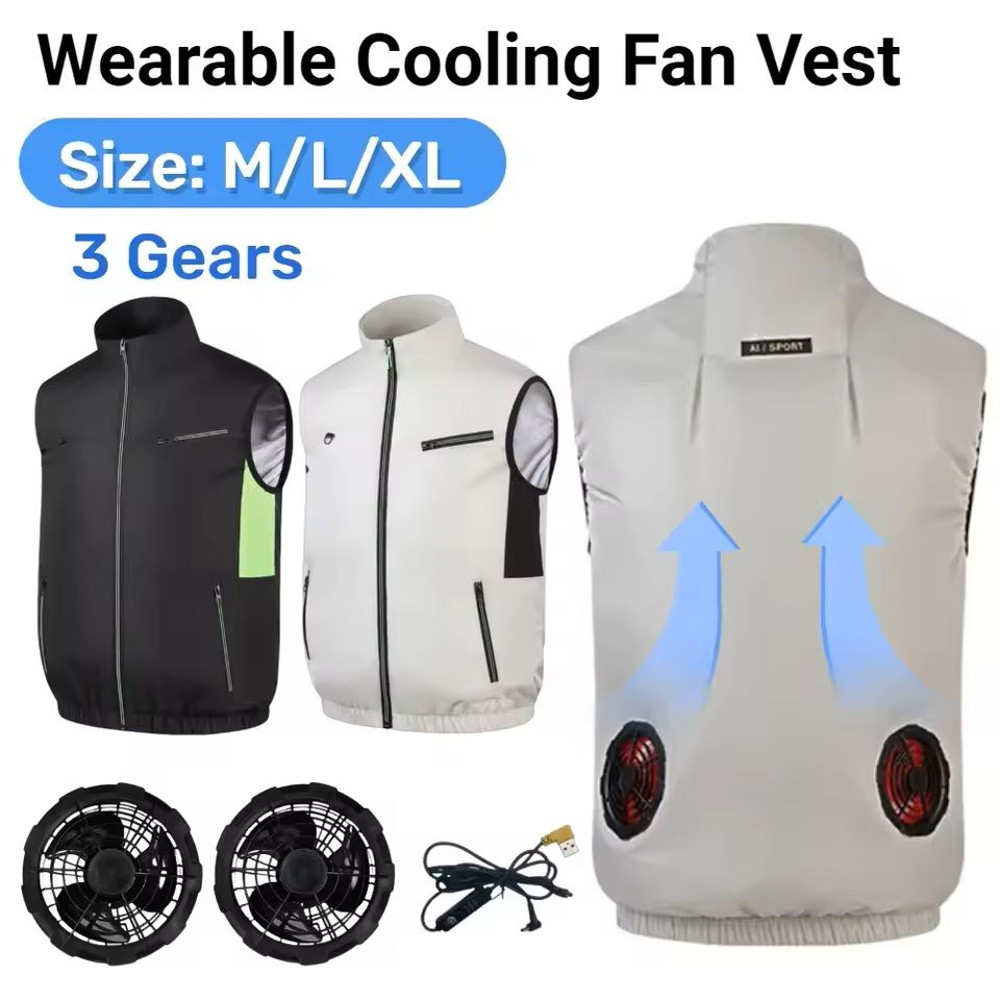 Cooling Vest Ice Fan Vest Wearable Cooling Fan Vest For Hot Weather Work 0