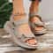 Womens Summer Wedge Sandals Lightweight Non Slip Platform 9