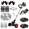 Cordless Lawn Trimmer Weed Wacker With 2 Li Ion Batteries And 3 Blade Types 11