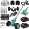 Cordless Lawn Trimmer Weed Wacker With 2 Li Ion Batteries And 3 Blade Types 12