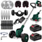 Cordless Lawn Trimmer Weed Wacker With 2 Li Ion Batteries And 3 Blade Types 13