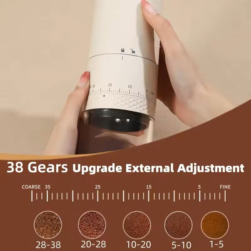 Electric Conical Burr Coffee Grinder With Adjustable Settings 3