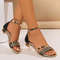 Womens Gold And Silver Low Heel Open Toe Sandals 0