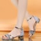 Womens Gold And Silver Low Heel Open Toe Sandals 1