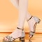 Womens Gold And Silver Low Heel Open Toe Sandals 6