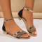 Womens Gold And Silver Low Heel Open Toe Sandals 8