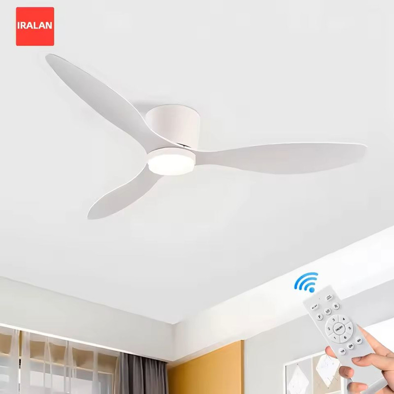 IRALAN Ceiling Fan With Light Reversible DC Motor 6 Speed Dimmable 0