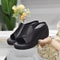 Women Sandals Black Wedge Platform Orthopedic Open Toe Slides 1