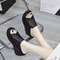 Women Sandals Black Wedge Platform Orthopedic Open Toe Slides 3