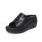 Women Sandals Black Wedge Platform Orthopedic Open Toe Slides 5